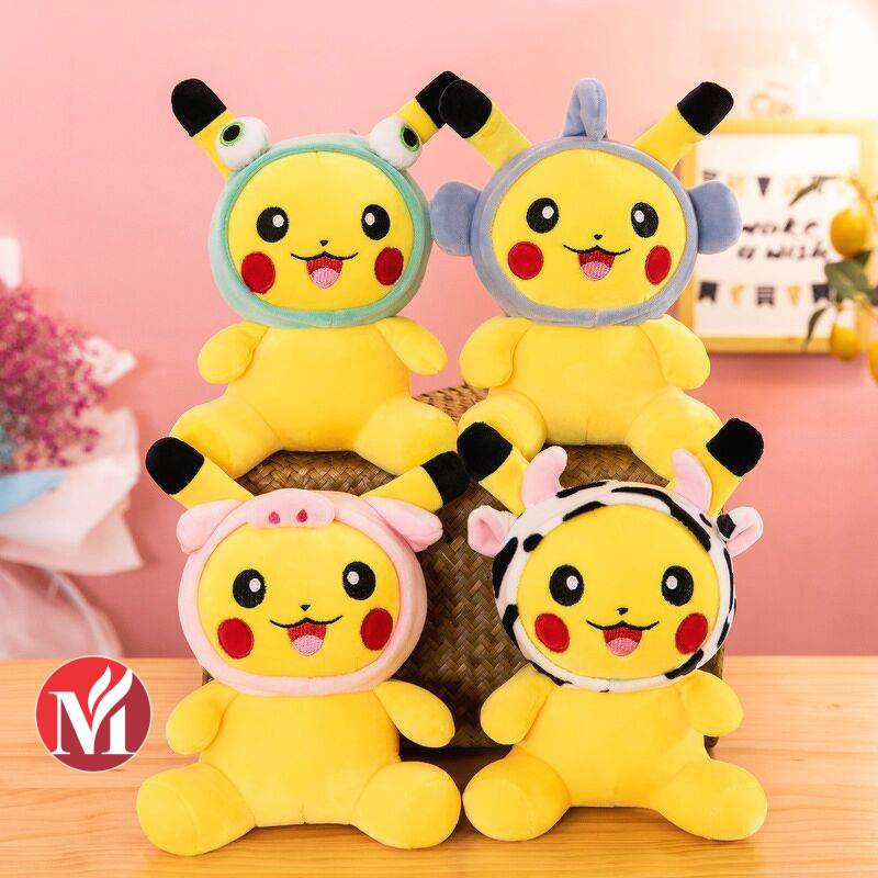 Gấu Pikachu đội mũ độc đáo chỉ có tại Gấu bông Mino