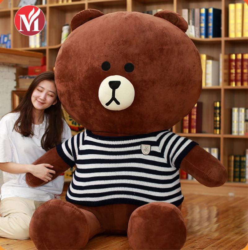 Gấu Brown cao 1m6 của Mino làm từ vải co giãn 4 chiều và bông gòn 7D