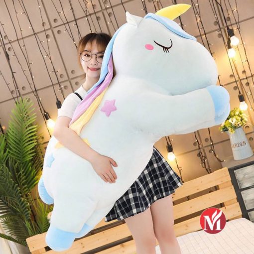 Ngựa bông Pony một sừng màu trắng 80cm