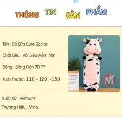 Thông tin sản phẩm gấu ôm bò sữa nhà Mino